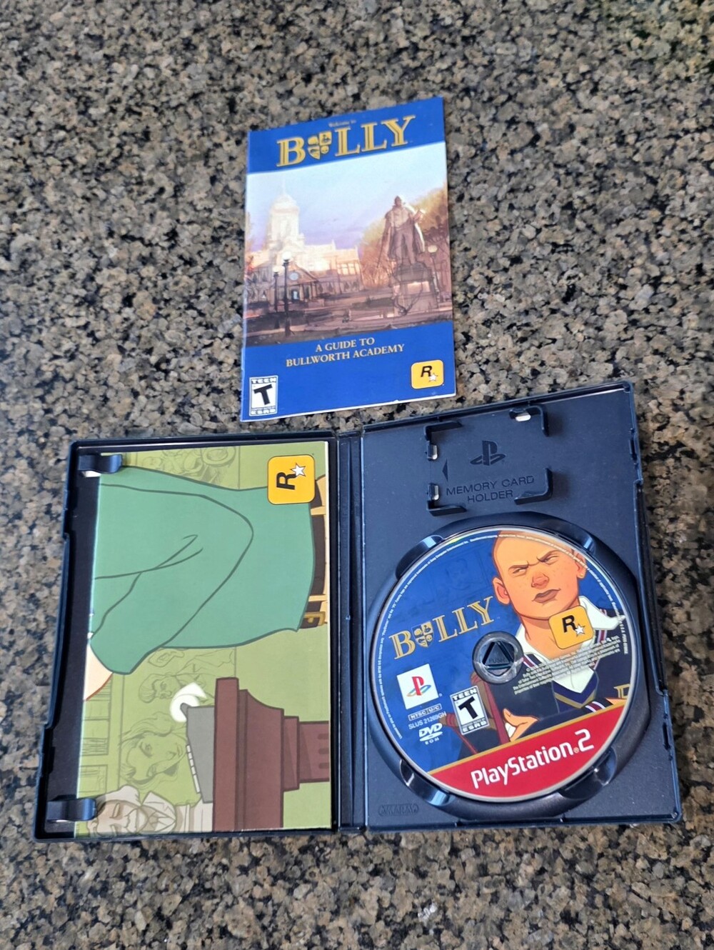 Bully PS2 Disc Case Manual & Map Poster Complete CIB Sony PlayStation 2 Rockstar
